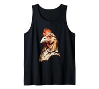 Cabeza de Gallo Realista - Art de Granja Camiseta sin Mangas
