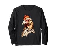 Cabeza de Gallo Realista - Art de Granja Manga Larga