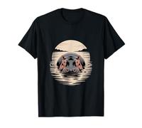 Cabeza de hipopótamo en Agua río Africano Fauna Camiseta