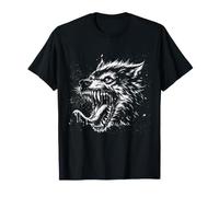 Cabeza de Hombre Lobo Feroz Halloween Vampiro Monstruo Terror Animal Camiseta