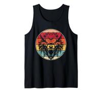 Cabeza de Hombre Lobo Feroz Halloween Vampiro Monstruo Terror Animal Camiseta sin Mangas