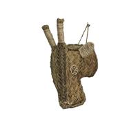 Cabeza de Jirafa de Esparto - Marca Rigón - Adorno decorativo para pared - Dale a tu hogar un estilo rústico y Boho - Hecho a mano con esparto nacional - Producto natural - Varios tamaños