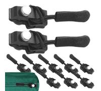 Cabeza de la cremallera, reemplazo del cursor de la cremallera | Tirador de cremallera fijo de 10 piezas, kit deslizador de repuesto para, reemplazo fijo para equipaje, mochilas, chaquetas, bolsos