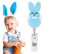 Cabeza de la insignia de conejo, cabeza de la insignia de conejo - Dibujos animados acrílicos Retactile Osterglit Aumente su estilo de Pascua con nuestro soporte para la insignia de conejo! Con un
