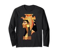 Cabeza de la Reina egipcia Cleopatra - Arte del faraón de la Diosa Antigua Manga Larga