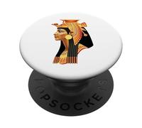 Cabeza de la Reina egipcia Cleopatra - Arte del faraón de la Diosa Antigua PopSockets PopGrip Adhesivo