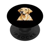 Cabeza de Labrador - Ilustración Estilo cómic PopSockets PopGrip Adhesivo