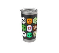 Cabeza de ladrillo de construcción de Halloween Calabaza Fantasma Zombie Niños Vaso térmico de acero inoxidable de doble pared