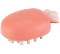 Cabeza de lavado picazón peine de pelo suministros de baño masaje cuero cabelludo cepillos de limpieza champú cepillo forma de zanahoria cepillo de ducha de silicona (2) Durabilidad
