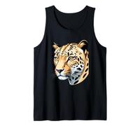 Cabeza de Leopardo Dibujada - Diseño de Animal Salvaje Camiseta sin Mangas
