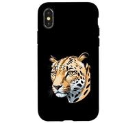 Cabeza de Leopardo Dibujada - Diseño de Animal Salvaje Carcasa para iPhone X/XS