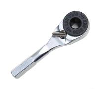 Cabeza de llave de trinquete pequeña para trabajos de precisión, diseño de mango hexagonal, para cuerpo de acero cr-v, ideal para espacios reducidos (A)