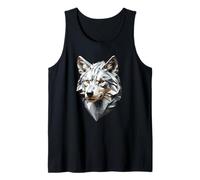 Cabeza de lobo en estilo geométrico low poly Camiseta sin Mangas