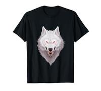 Cabeza de lobo feroz con ojos rojos Camiseta