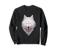 Cabeza de lobo feroz con ojos rojos Sudadera