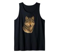 Cabeza De Lobo Majestuoso Diseño Naturaleza Vida SIL Camiseta sin Mangas