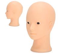 Cabeza de maniquí de Calvo, 49cm Mannequin Head Magno Entrenamiento Práctica de Peluca Pantalla Mannequín Baldo Head para Entrenamiento de Maquillaje, Fabricación de Pelucas (no