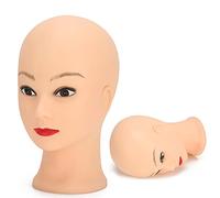 Cabeza de maniquí de Calvo, 49cm Mannequin Head Magno Entrenamiento Práctica de Peluca Pantalla Mannequín Baldo Head para Entrenamiento de Maquillaje, Fabricación de Pelucas