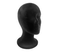 Cabeza de maniquí de espuma flocada negra - Soporte para peluca y sombrero Accesorio de exhibición de lujo perfecto para fotografía | Ideal para sombreros, bufandas, auriculares, fotografía, expositor