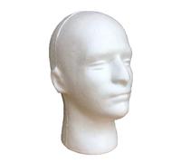 Cabeza de maniquí de espuma masculina para pelucas y sombreros, modelo de maniquí blanco, accesorio de salón de belleza