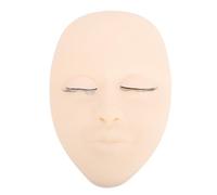 Cabeza de maniquí de pestañas, maniquí de entrenamiento de silicona suave al tacto realista, cabeza plana para practicar maquillaje, extensiones de pestañas, cabeza de maniquí