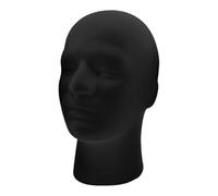 Cabeza De Maniquí De Terciopelo - Expositor Peluca Poliestireno - Modelo De Soporte De Cabeza De Maniquí | Modelo De Exhibición Negra De Cosmetología Para Auriculares, Gafas, Joyería, Postizos, Sombre
