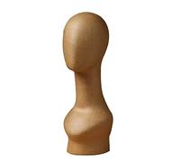 Cabeza de maniquí Femenino de Papel Kraft, Sombrero, Bufanda, Gafas de vídeo, Pantalla Promocional, Cabeza de maniquí de plástico, Soporte de Metal (Size : Style 2)