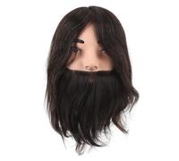 Cabeza de maniquí masculino con barba, cabeza de maniquí para peluquería para prácticas de estilismo de cabello, modelo de cabeza con barba de simulación realista con diseño ergonó
