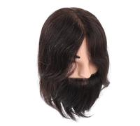 Cabeza de maniquí Masculino con Simulación de Barba, Modelo de Cabeza de Barba, Cabeza de maniquí de Peluquero, Cabeza de Muñeca para Práctica de Peinado, Cabeza de maniquí con