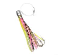 Cabeza de metal para señuelo de pesca de pulpo, 12 cm, 40 g, cebo de cobre diseñado para atún y pez vela en aplicaciones de aguas profundas (rosa)