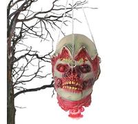 - Cabeza de muerte sangrienta para Halloween - Manos, pies y cuerpos cortados, casa embrujada | Decoraciones de fiesta zombie sangrientas y realistas, cabeza cortada de látex para Halloween
