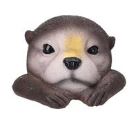 Cabeza de nutria flotante de resina realista para decoración de estanques o acuarios al aire libre, diseñada para añadir un toque caprichoso y mejorar los espacios de jardín