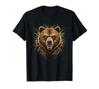 Cabeza de Oso Pardo Enojado Wild Forest Power Camiseta