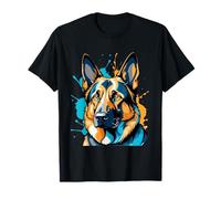 Cabeza de pastor alemán en estilo ilustrado Camiseta