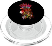 Cabeza de Pollo de Gallo Tribal PopSockets PopGrip para MagSafe