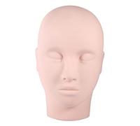 Cabeza de práctica de maquillaje 1PC Práctica mejorada Modelo de cabeza de entrenamiento de maniquí para pestañas Práctica de maquillaje, Formación de maquillaje profesional permanente