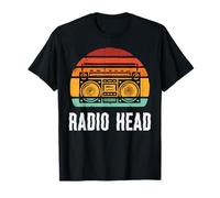 Cabeza de Radio Musical Boombox Retro Stereo Casete Hombres Mujeres Niños Camiseta