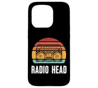 Cabeza de Radio Musical Boombox Retro Stereo Casete Hombres Mujeres Niños Carcasa para iPhone 15 Pro