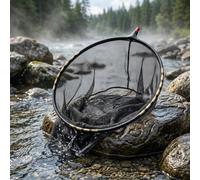 Cabeza de red de aluminio con soporte de selección de malla cuidadosa para técnicas de pesca delicadas y agresivas (B - 40 cm)