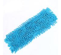 Cabeza de reemplazo de la fregona de Chenille for el suelo de lavado Paño de limpieza de la microfibra Microfibra autoprolada(Blue,White)