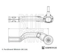 Cabeza de terminal de dirección BLUE PRINT para Renault Clio V BF B7, Captur