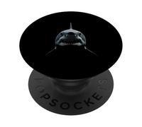Cabeza de tiburón enojado rugiendo animal salvaje océano arte PopSockets PopGrip Adhesivo