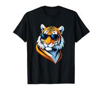 Cabeza de Tigre caricaturesca con Gafas de Sol Camiseta
