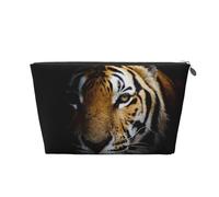 Cabeza de Tigre en Estampado Oscuro, Bolsa de artículos de tocador Bolsa de Maquillaje Bolsa de cosméticos Bolsa de artículos de tocador de Viaje portátil