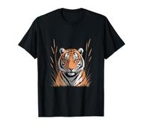Cabeza de Tigre en la Selva de la Hierba Fauna Camiseta