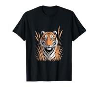 Cabeza de Tigre en la Selva de la Hierba Fauna Camiseta