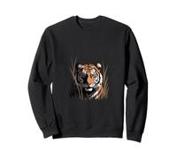 Cabeza de Tigre en la Selva de la Hierba Fauna Sudadera