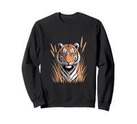 Cabeza de Tigre en la Selva de la Hierba Fauna Sudadera