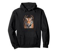 Cabeza de Tigre en la Selva de la Hierba Fauna Sudadera con Capucha