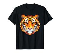 Cabeza de tigre geométrica - Arte abstracto vibrante de la vida silvestre Camiseta